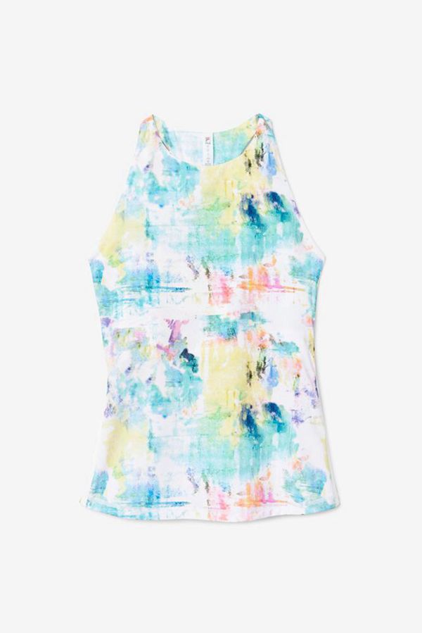 Camisetas Sin Mangas Fila Mujer Blancas - Tie Breaker Tie Dye Racerback Tennis - España 520489NBH